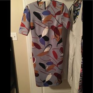 Anne Klein abstract floral print midi dress